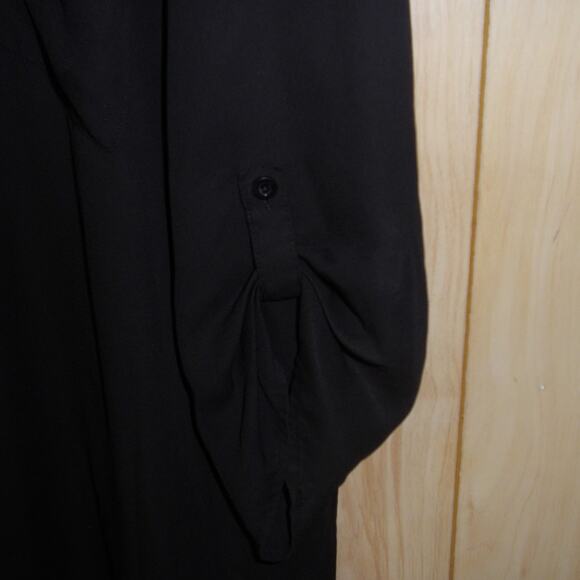 Rue+ Black Sheer V-Neck 3/4 Sleeve Length Top 3X - Picture 5 of 6